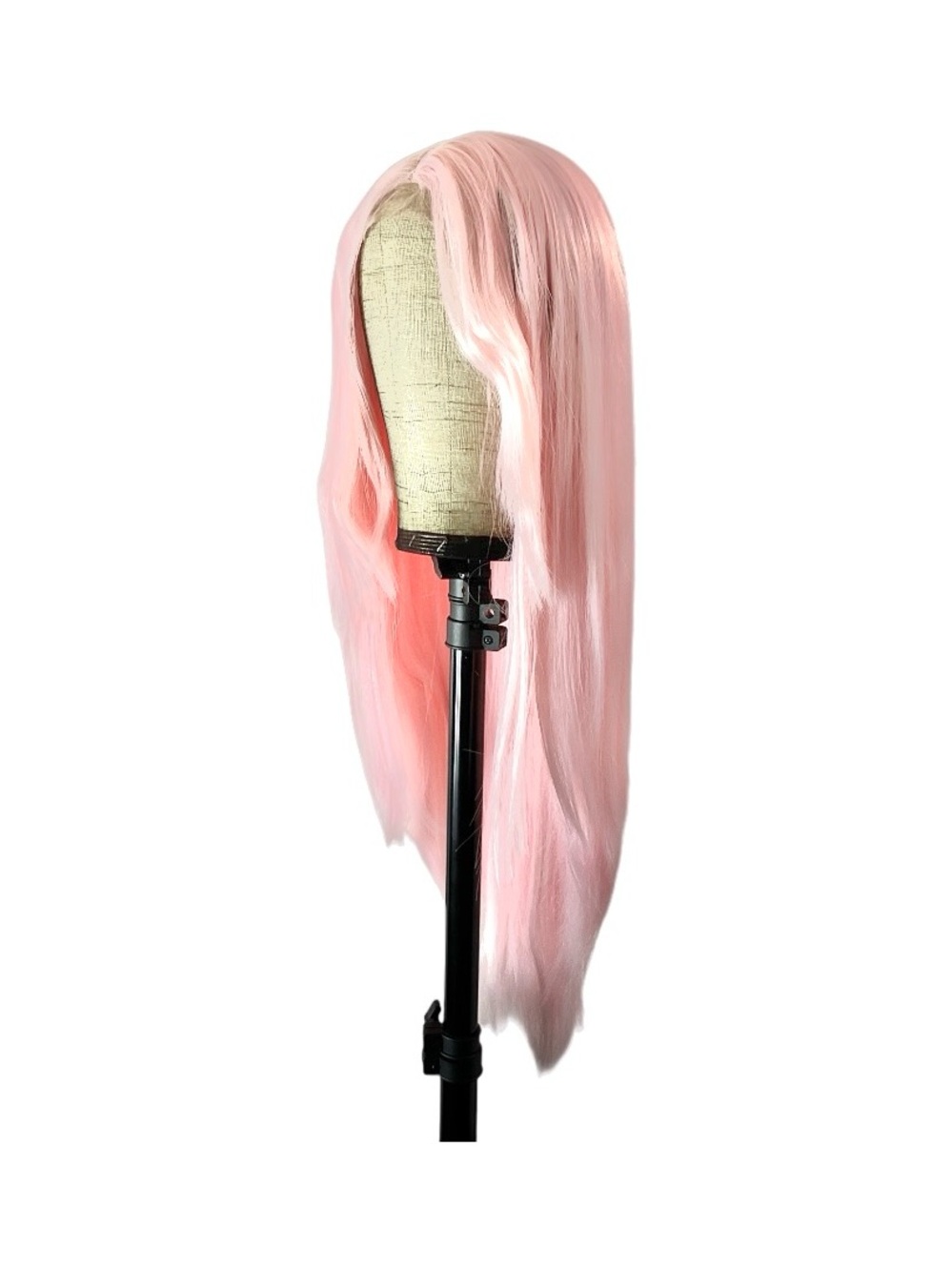 Long Straight Pastel Pink Women's Wig - Sleek Lightweight Style